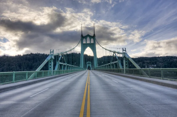 St. John 's Bridge en Portland Oregon, EE.UU. . — Foto de Stock