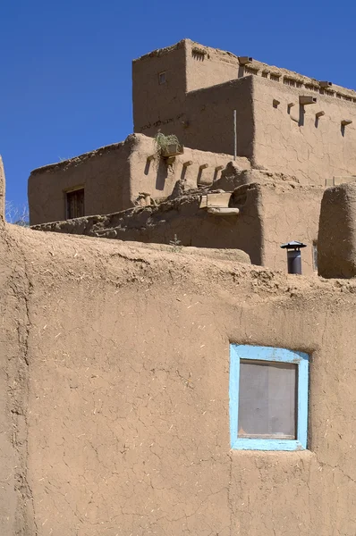 Adobe Houses in the Pueblo of Taos, New Mexico, USA. Stock Image