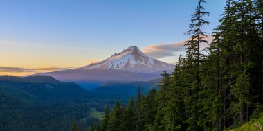 güzel manzara mount hood Oregon, usa.