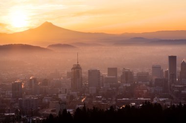 Portland, Oregon güzel uzak manzara
