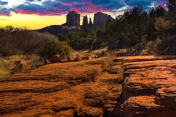 Imagen del atardecer de Cathedral Rock . —  Fotos de Stock