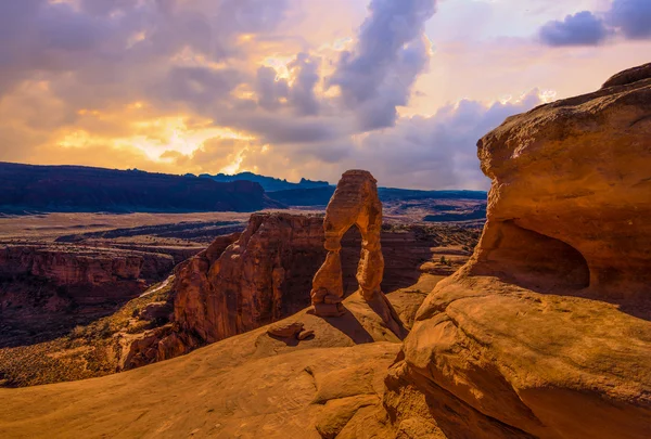 Panorama van het arches national park — Stockfoto