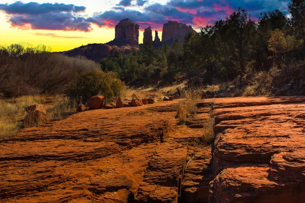 Imagen del atardecer de Cathedral Rock . —  Fotos de Stock