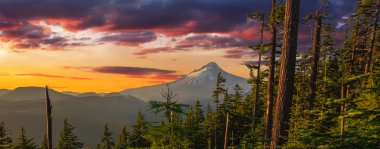 güzel manzara mount hood Oregon, usa