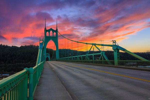 St. John's Bridge a Portland, Oregon, Stati Uniti — Foto Stock