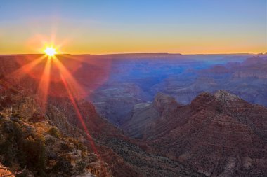 Majestic Vista of the Grand Canyon at Dusk clipart