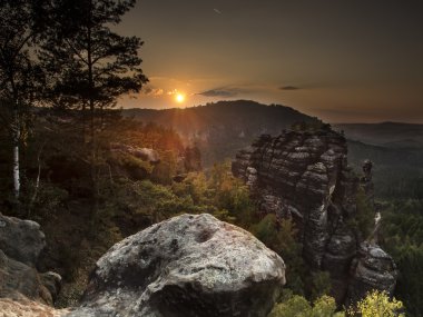 Günbatımı üzerinde Kleine Winterberg