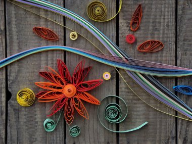 renkli kağıt quilling