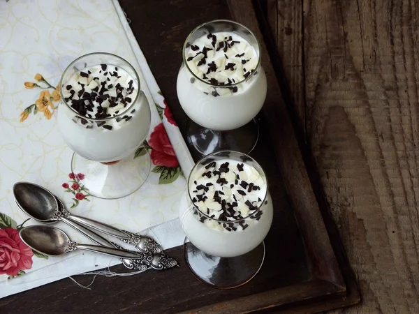 Pannacotta in un bicchiere — Foto Stock