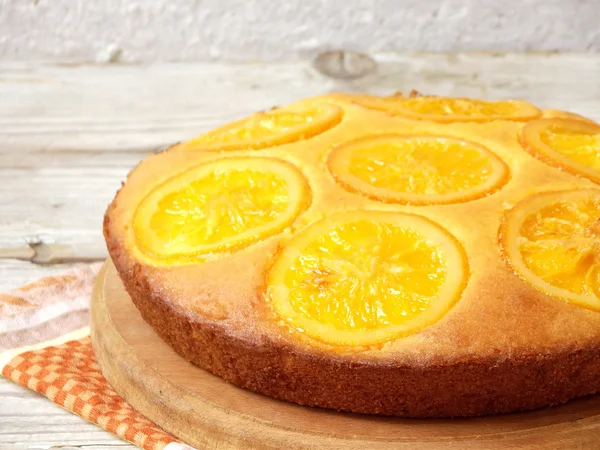 Polenta and orange butter cake — Stock Photo, Image