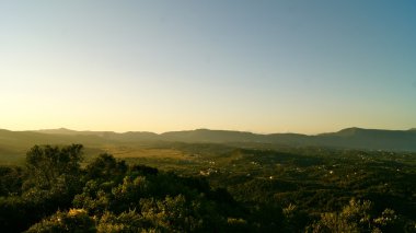 Corfu üzerinden günbatımı güneş