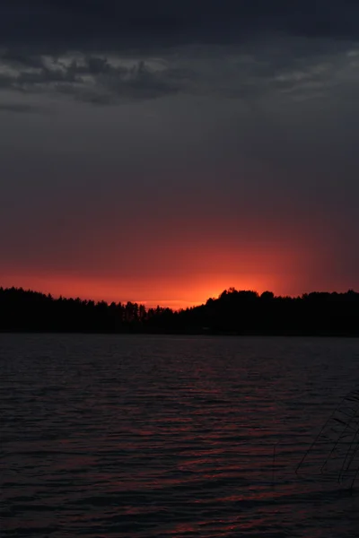 Solnedgång i Finland — Stockfoto