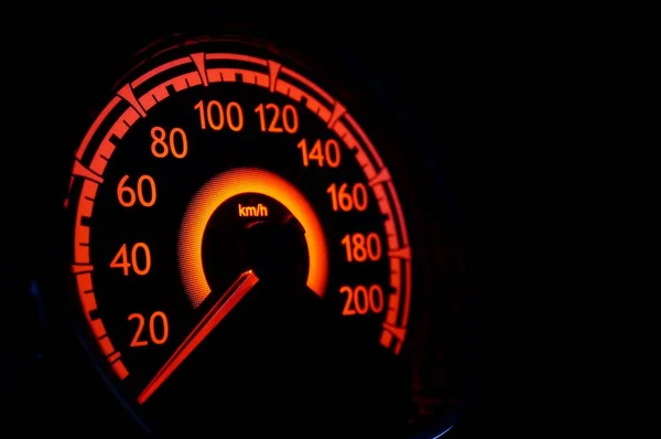 Speedometer Car Showing Sign Door Open Car Dashboard — Stock Photo, Image