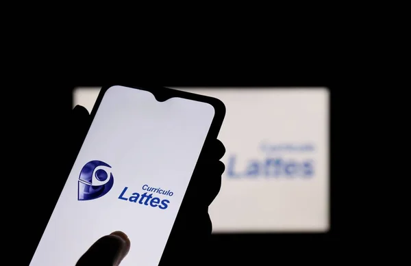 Bahia Brasil Julio 2021 Curriculo Lattes Logo Displayed Smartphone Screen — Foto de Stock