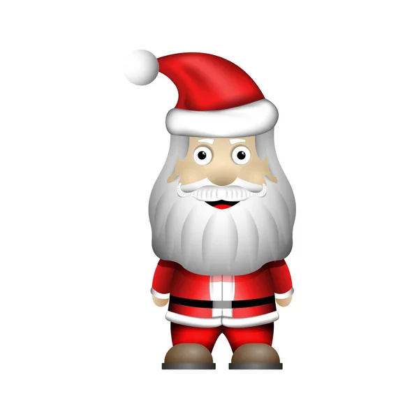 Mascota Icono Lindo Personaje Santa Claus — Vector de stock