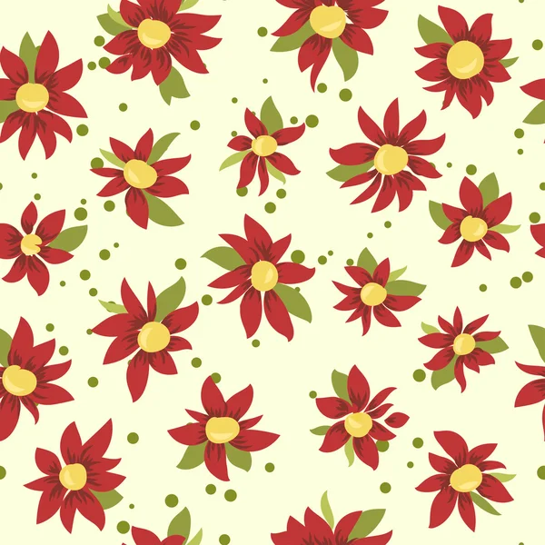 Textura sin costuras con flores rojas — Foto de Stock