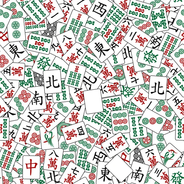 Seamless mahjong pattern — Stock Vector