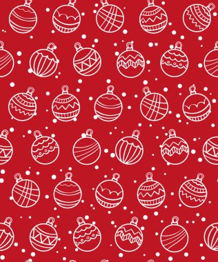 Noel ağacı topları ile Seamless Modeli