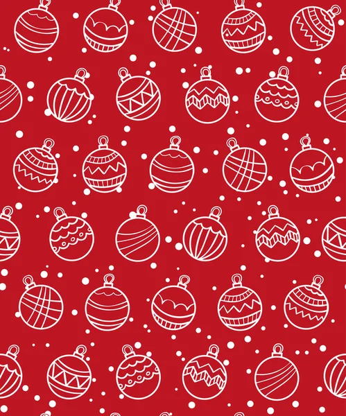 Seamless pattern with Christmas tree balls — Stock Vector