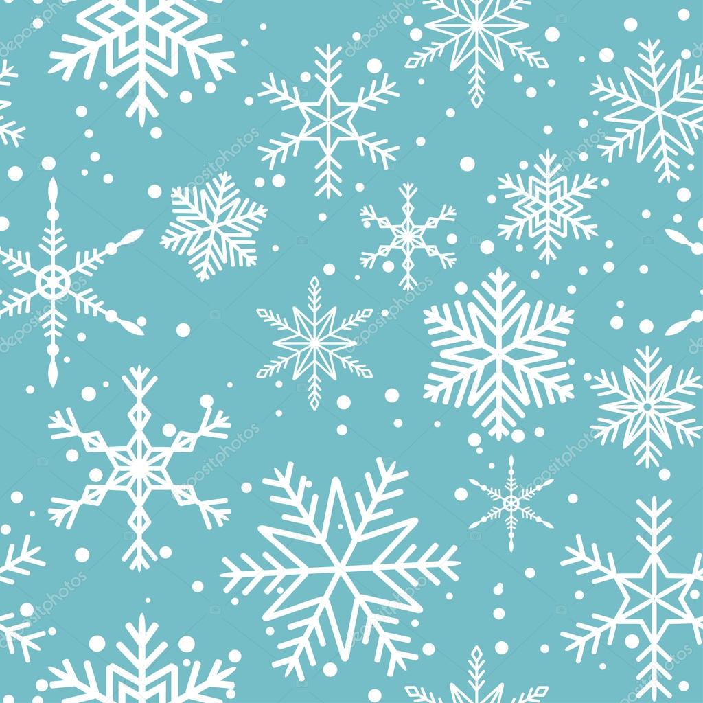 Seamless pattern with snowflakes