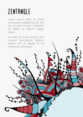 Zentangle poster şablonu