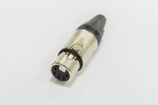 4-pin XLR-kontakten. Objekt på vit bakgrund — Stockfoto