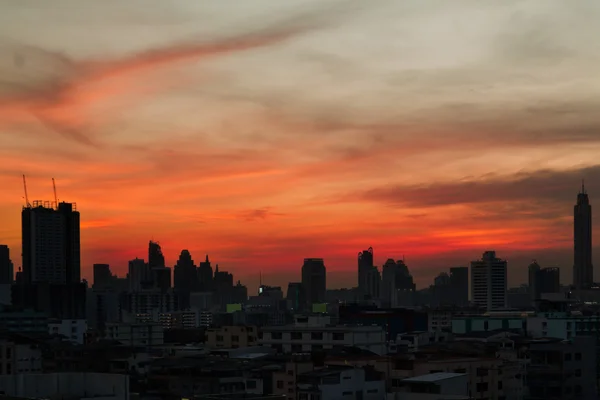 Vista de Bangkok tailândia, em vista da cidade — Fotografia de Stock