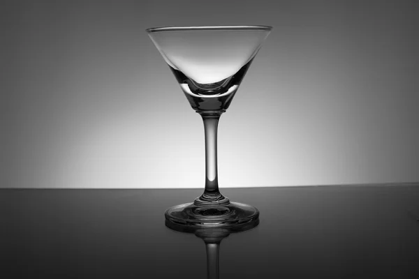 Empty Martini glass. on a black background — Stock Photo, Image