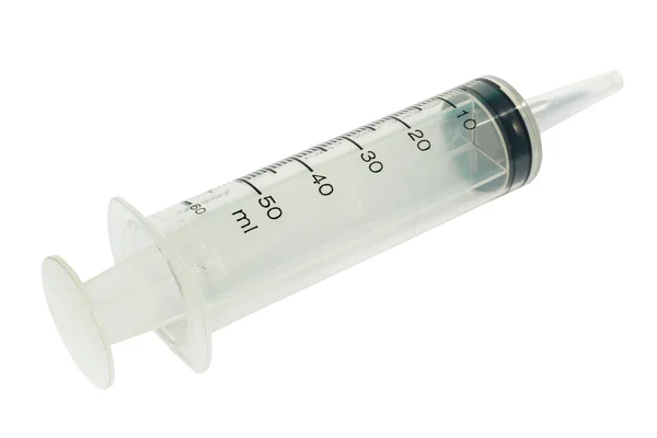 Şırınga beyaz arkaplanda izole edildi