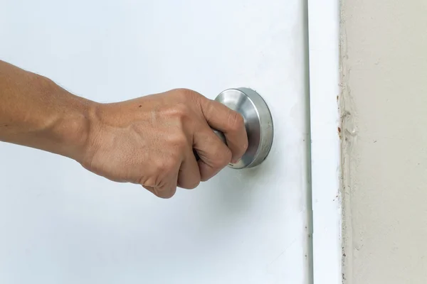 Manopola della porta aperta a mano — Foto Stock