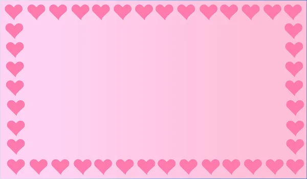 Hermosos corazones rosados — Vector de stock