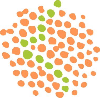 Noktaların yuvarlak noktası. Ruh el yazısı. Elle çizilmiş karalama damlaları. Basit soyut şekiller. Ayrı ayrı veya tek bir element olarak kullanılabilen modern tasarım varlıkları kümesi. Düz vektör illüstrasyonu.