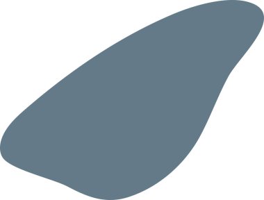 Düz üçgen taş. Pürüzsüz, yuvarlak şekilli. Soyut geometrik figür. Düzensiz gri nokta. Çağdaş tasarım değeri. Vektör çizimi. Duvar kağıtları ve arkaplanlar için grafiksel yer tutucu.