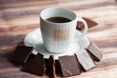 Çikolatalı sade kahve.