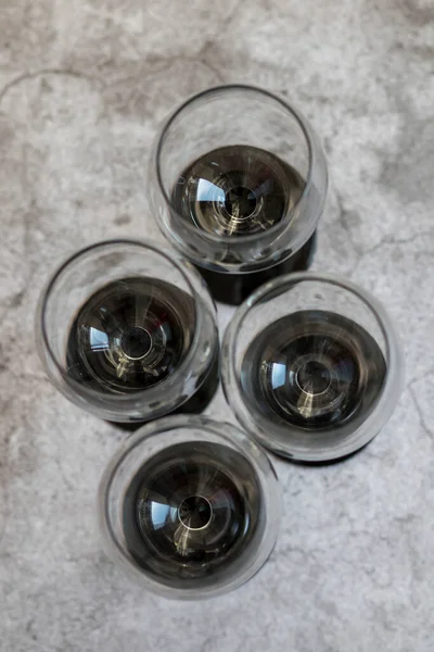 Bicchiere Vino Gourmet Rosso Bianco — Foto Stock