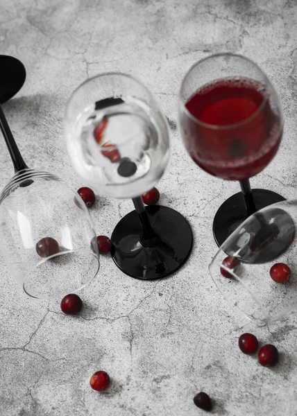 Glass Red White Gourmet Wine — Stock Photo, Image