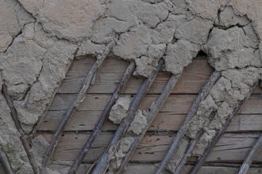 Tahta ve demir arka planlar. Eski ahşap ve eski metal