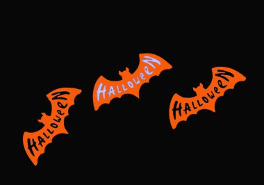 Cadılar Bayramı geçmişi. Turuncu arka planda. Hellwin mücevherleri. Harf