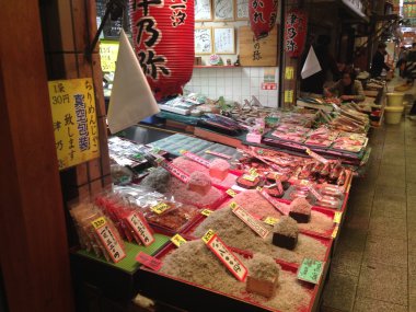 Nishiki market alley in Kyoto clipart