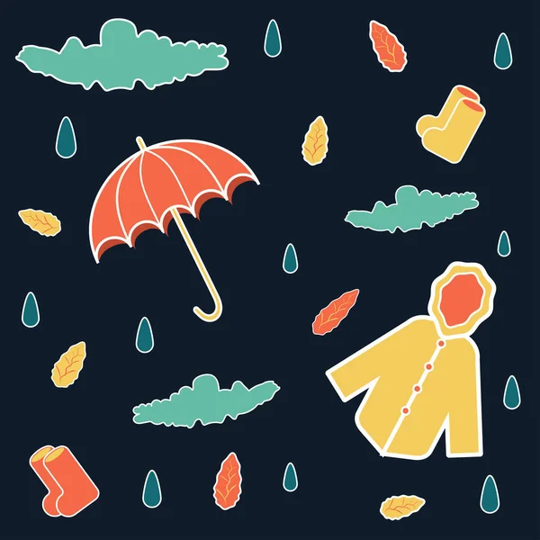 Abstract Rain Season Vector Design Wallpaper — Stock Photo, Image