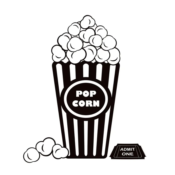 Popcorn movie time — Stock Vector
