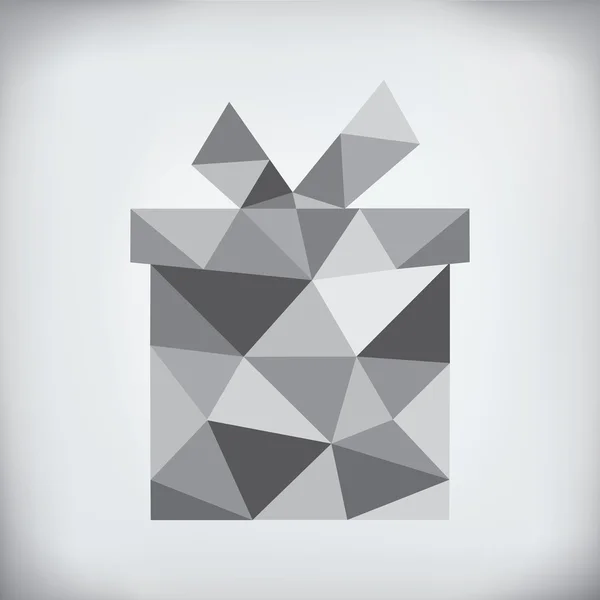 Origami estilo papel textura giftbox — Vetor de Stock
