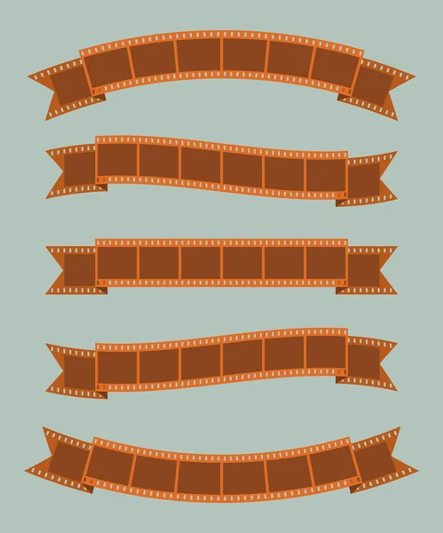 电影带横幅丝带集 — 图库矢量图片