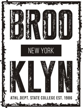 tipografi brooklyn new york vektör