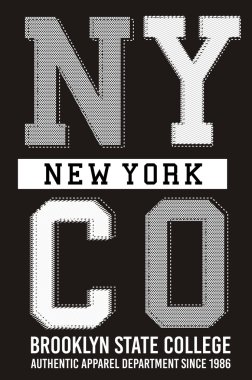vektör tipografi new york 