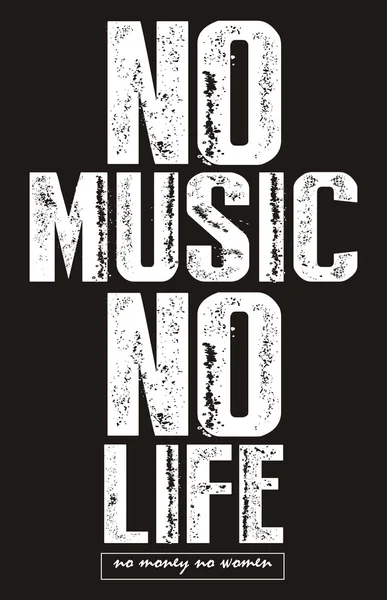 No music no life — Stock Vector