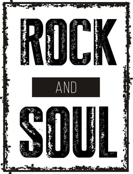 Typography rock and soul — Stock Vector