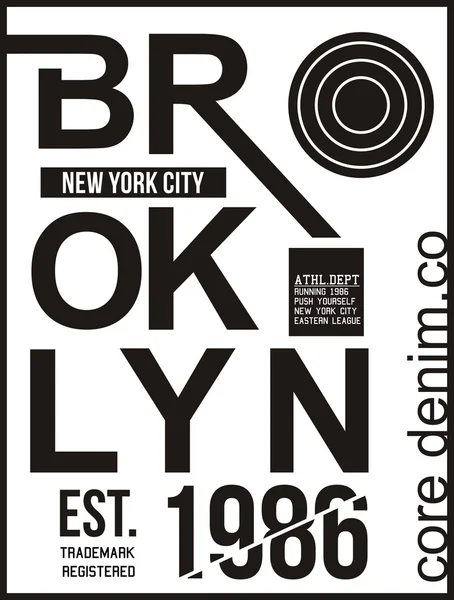 Tipografía vectorial brooklyn — Vector de stock