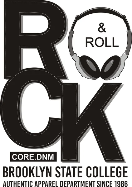 Vektor Typografie Rock "n" Roll — Stockvektor