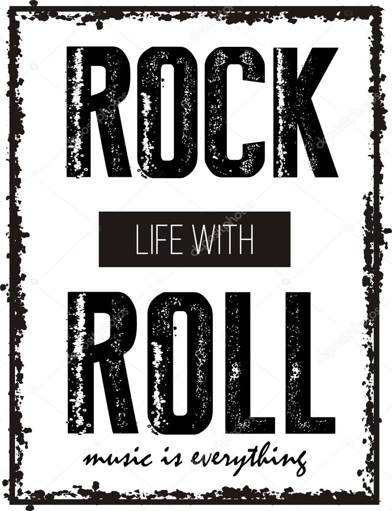 typography rock and roll